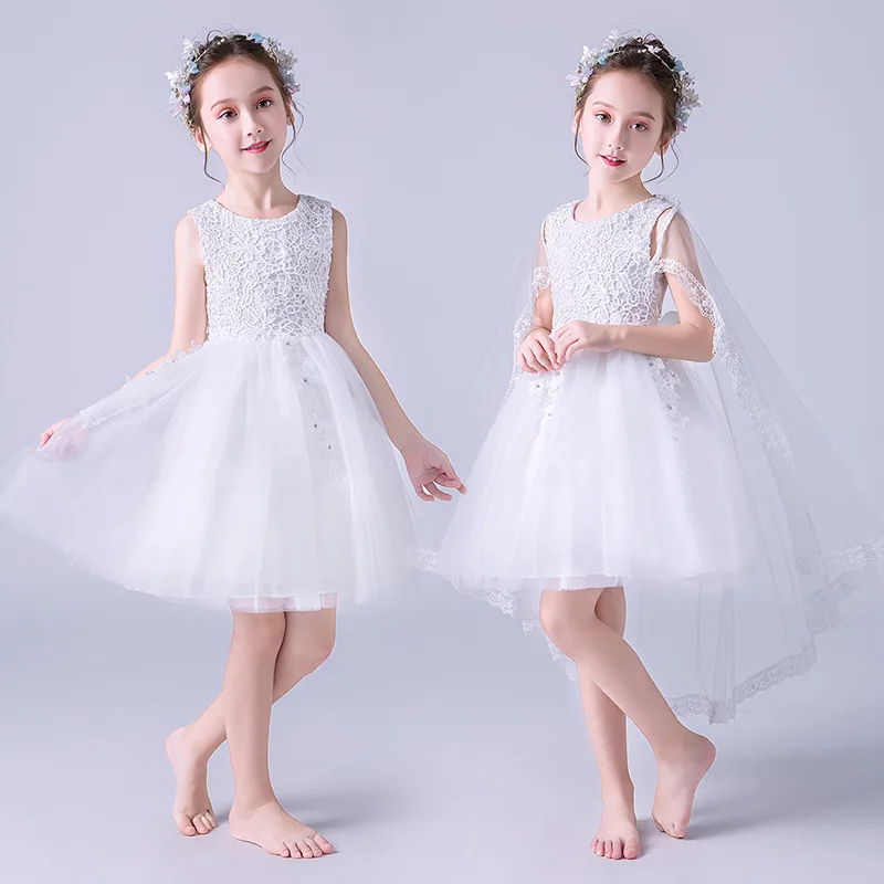 Formal Girls Dresses Kids Lace Bodice Tulle Birthday Party Dress with Cape Girls Graduation Ball Gown
Formal Girls Dresses Kids Lace Bodice Tulle Birthday Party Dress with Cape Girls Graduation Ball Gown