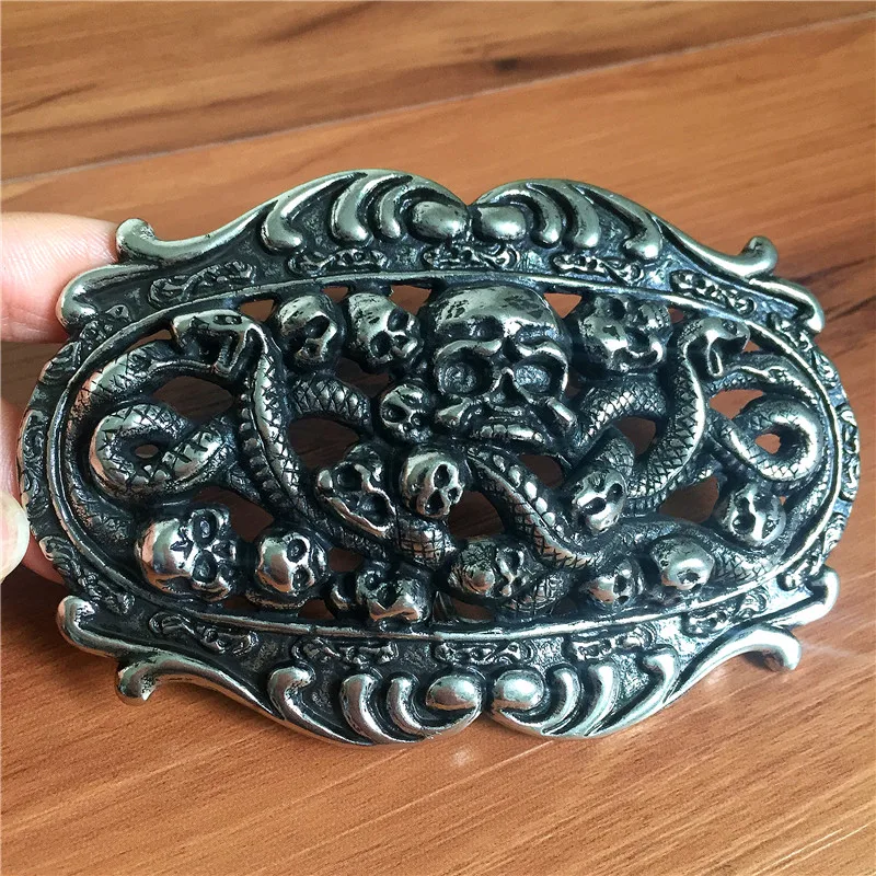 Heavy Metal Snake Skull Belt Buckle Diy Accessories TOP Quality Alloy Belt Buckle For Leather Belt Man AK0022
Heavy Metal Snake Skull Belt Buckle Diy Accessories TOP Quality Alloy Belt Buckle For Leather Belt Man AK0022