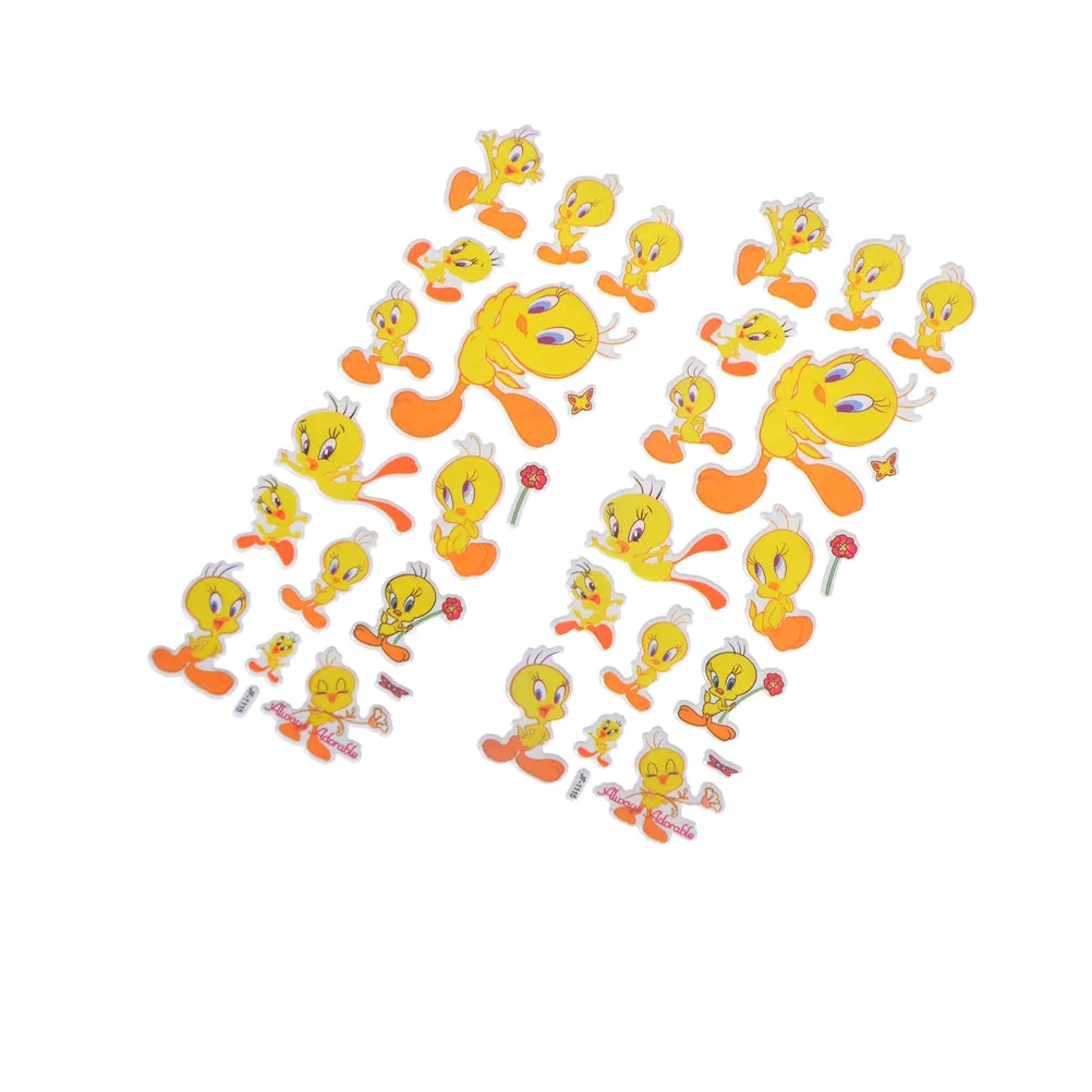 5 листов Детские Стикеры с надписью Bubble Yellow Duck|Наклейки для творчества| |