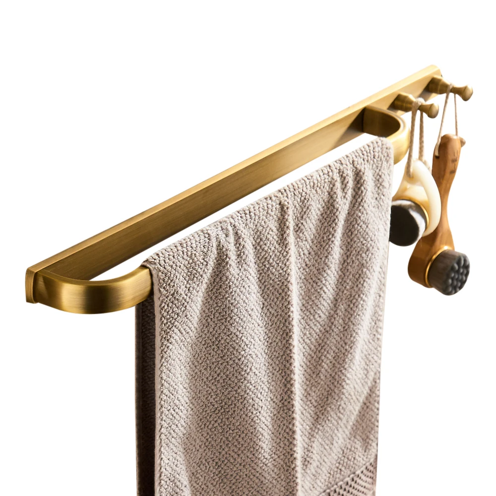 Leyden Brass 24inch Towel Bar with Hook Wall Mounted,Antique Brass Towel Holder Lavatory Contemporary Bathroom Hardware
Leyden Brass 24inch Towel Bar with Hook Wall Mounted,Antique Brass Towel Holder Lavatory Contemporary Bathroom Hardware
