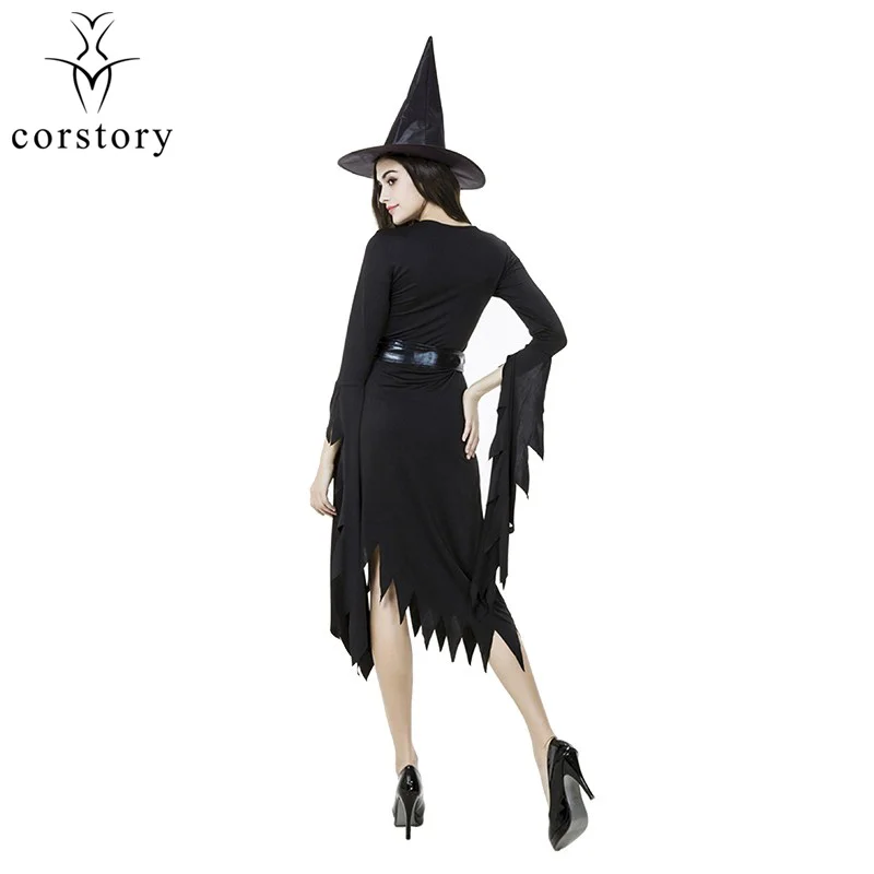 Corstory Black Long Sleeve Halloween Party Women Witch Costume Sexy Fancy magician Performances Dress
Corstory Black Long Sleeve Halloween Party Women Witch Costume Sexy Fancy magician Performances Dress