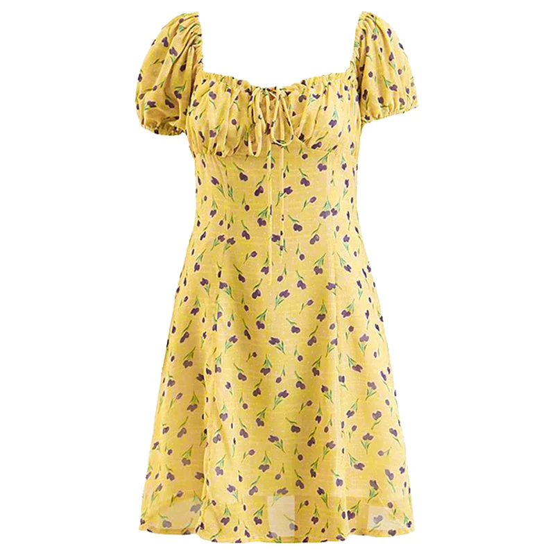 2020 summer new retro small fresh dress women floral short-sleeved square collar a-line printed short dress
2020 summer new retro small fresh dress women floral short-sleeved square collar a-line printed short dress