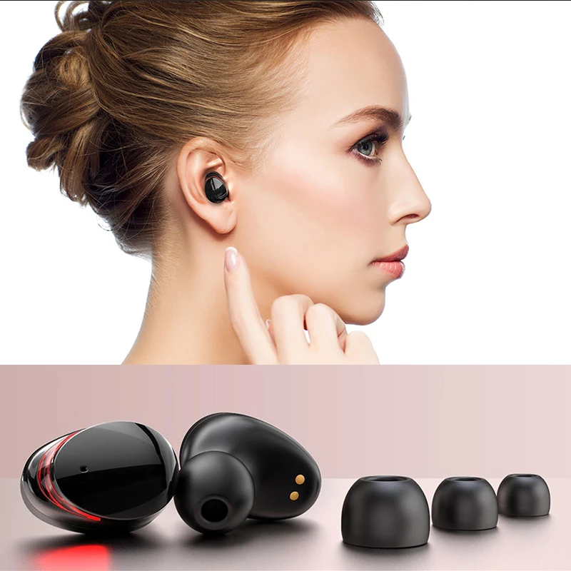 Wireless Earphone TWS IPX6 Waterproof Sport Bluetooth V5.0 Headset Touch Control True Earbuds Bass Stereo Head-free Headphones
Wireless Earphone TWS IPX6 Waterproof Sport Bluetooth V5.0 Headset Touch Control True Earbuds Bass Stereo Head-free Headphones