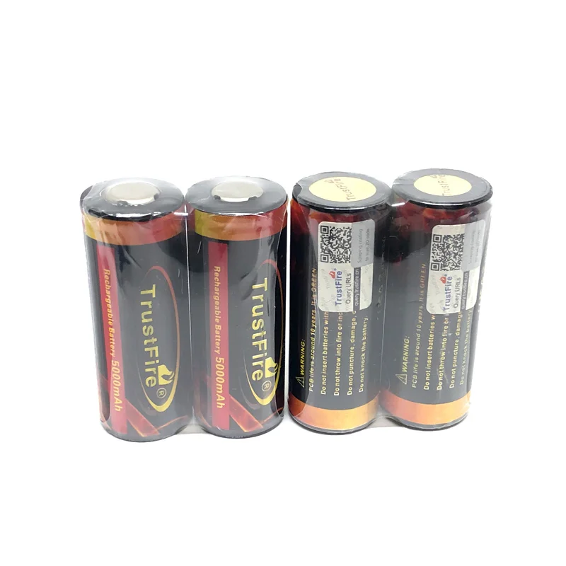 

Wholesale TrustFire Colorful 3.7V 5000mAh 26650 Rechargeable Battery Protected Lithium Batteries with PCB For Flashlights Torch