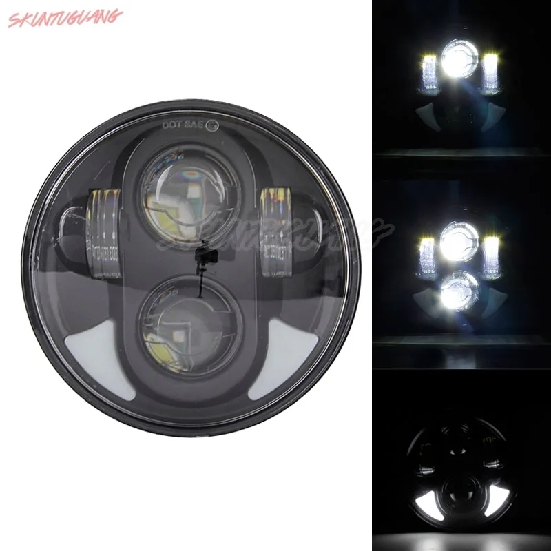 1PCS 5.75 Inch LED Headlight 45W 5 3/4" Motorcycle Projector Headlamp DRL Angel Eyes For Motorcycle sportster
1PCS 5.75 Inch LED Headlight 45W 5 3/4" Motorcycle Projector Headlamp DRL Angel Eyes For Motorcycle sportster