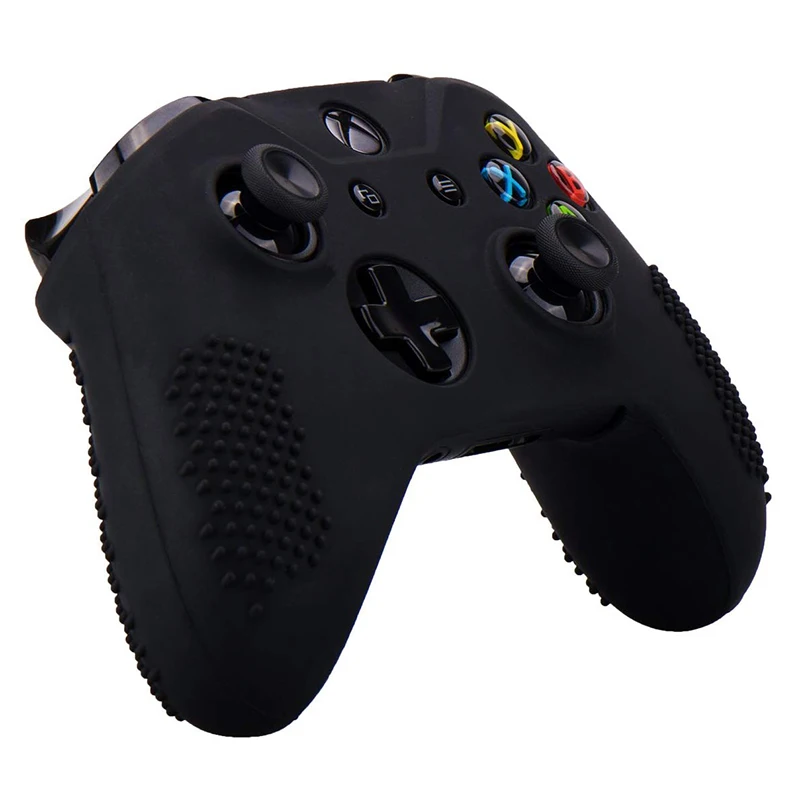 Силиконовый резиновый чехол противоскользящий для геймпада Xbox One/S/X 2 (черный и