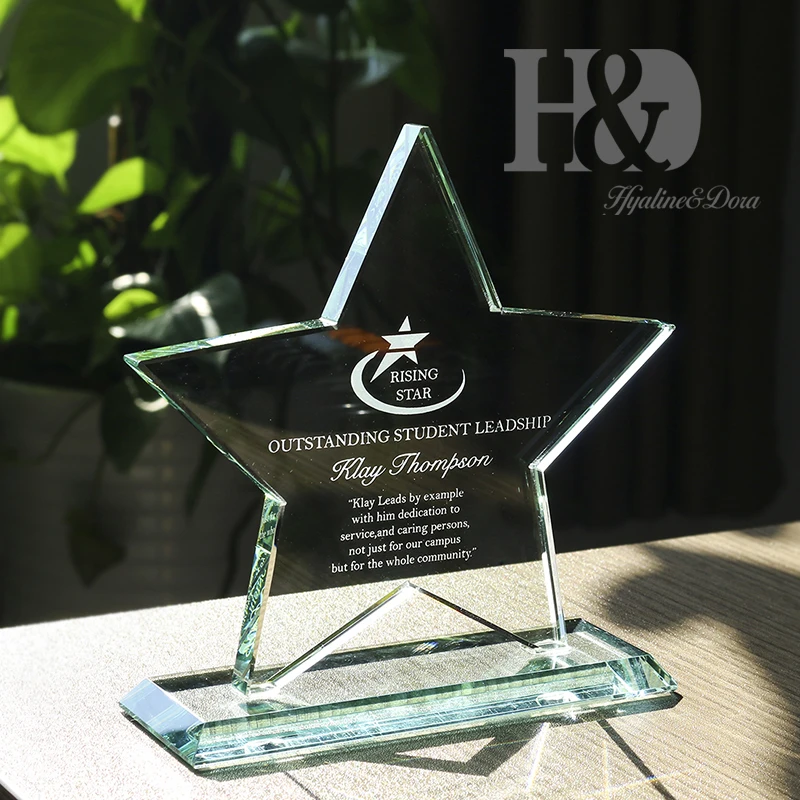 H&D Crystal Star Shaped Award Corporate Annual Meeting Glass Customize Laser Engraving School Competition Winner Trophy
H&D Crystal Star Shaped Award Corporate Annual Meeting Glass Customize Laser Engraving School Competition Winner Trophy