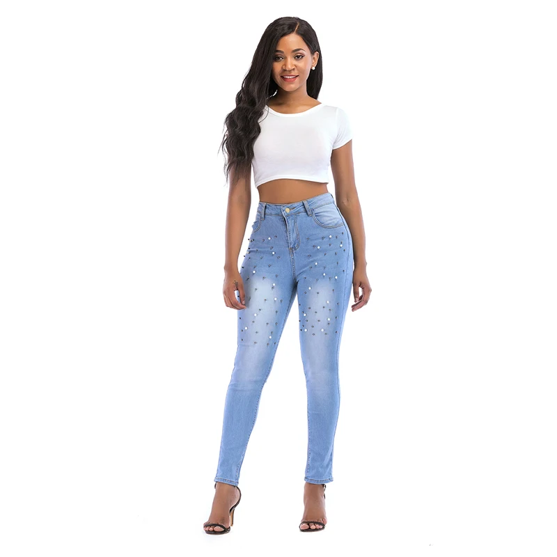 Fashion Feet Slim Nails Pearl Stretch Jeans New Style Straight Skinny Women Jeans Casual High Waist Jeans Plus Size S-3XL
Fashion Feet Slim Nails Pearl Stretch Jeans New Style Straight Skinny Women Jeans Casual High Waist Jeans Plus Size S-3XL
