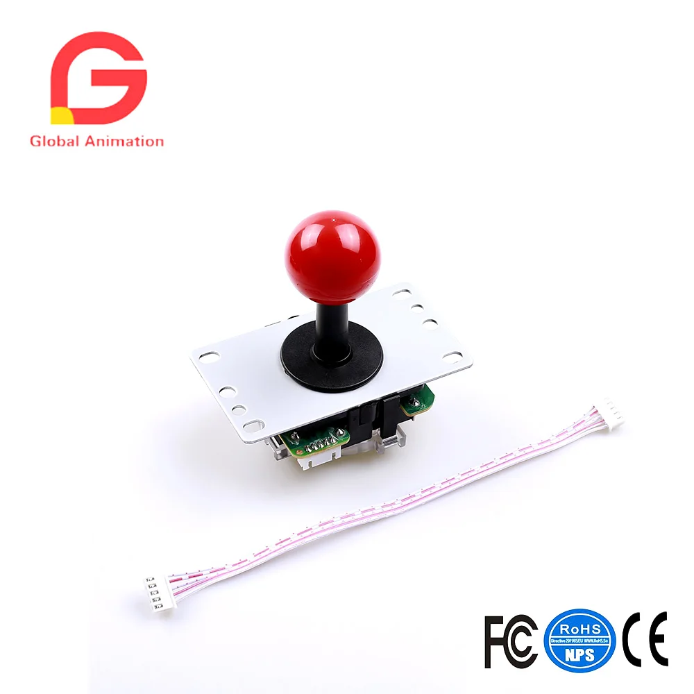 Arcade Game DIY Kit 8X Push Button With Translucent Rim+Zero Delay USB Encoder +5 Pin 8 Way Joystick For PC AndRaspberry | Спорт и