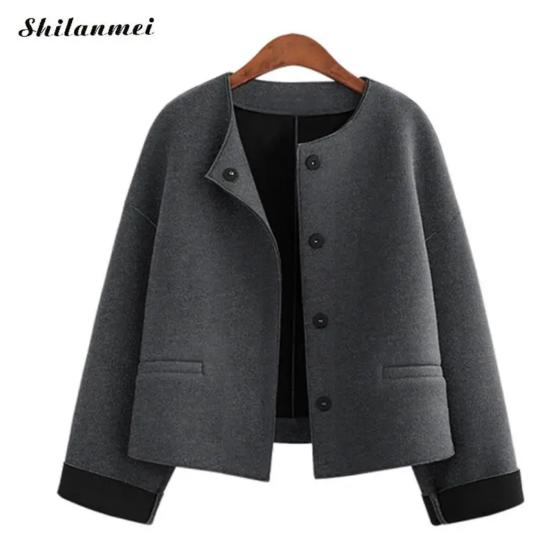 British Style Office Lady Single Breasted Solid Women Coats Elegant Autumn Winter Basic Crdigan Long Sleeve Female Short Jackets
British Style Office Lady Single Breasted Solid Women Coats Elegant Autumn Winter Basic Crdigan Long Sleeve Female Short Jackets