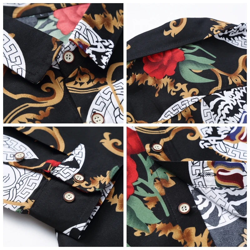 JZ CHIEF England style Mens Long Sleeve Shirt Floral Print Hawaiian Shirt Male Casual Slim fit Clothes 2018 Plus Size 7XL Social
JZ CHIEF England style Mens Long Sleeve Shirt Floral Print Hawaiian Shirt Male Casual Slim fit Clothes 2018 Plus Size 7XL Social