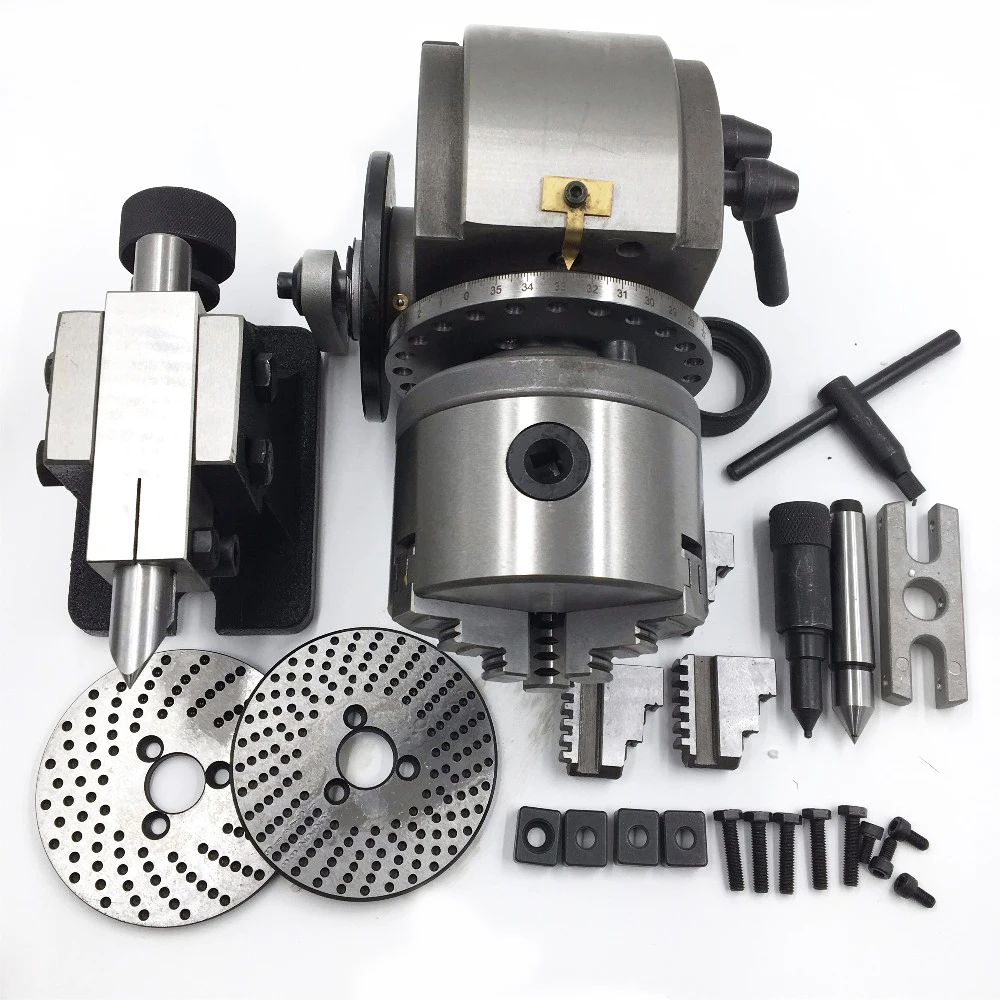 Tailstock Dividing Head BS-0 Precision 3Jaw Chuck 125mm with Dividing Plates Head Stock CNC Milling Kit
Tailstock Dividing Head BS-0 Precision 3Jaw Chuck 125mm with Dividing Plates Head Stock CNC Milling Kit