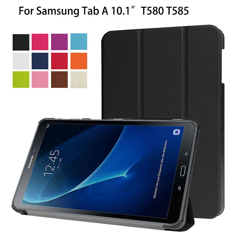 Ультратонкий складной кожаный флип-чехол для Samsung Galaxy Tab A A6 10,1 2016 T580 T585, телефонные чехлы, Обложка, чехол для планшета, кожаный чехол
Ультратонкий складной кожаный флип-чехол для Samsung Galaxy Tab A A6 10,1 2016 T580 T585, телефонные чехлы, Обложка, чехол для планшета, кожаный чехол