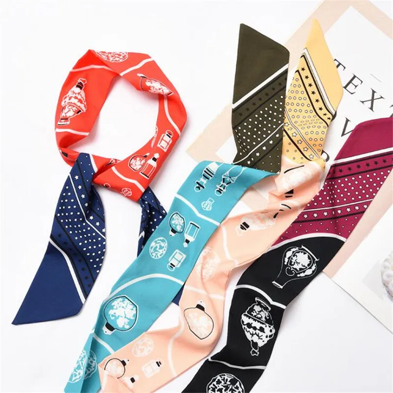 New Women Skinny Scarf Faux Silk Wrap Heart Floral Carrige Print Bag Handle Ribbons Head Tie Band Neckerchief Scarves Shawl
New Women Skinny Scarf Faux Silk Wrap Heart Floral Carrige Print Bag Handle Ribbons Head Tie Band Neckerchief Scarves Shawl