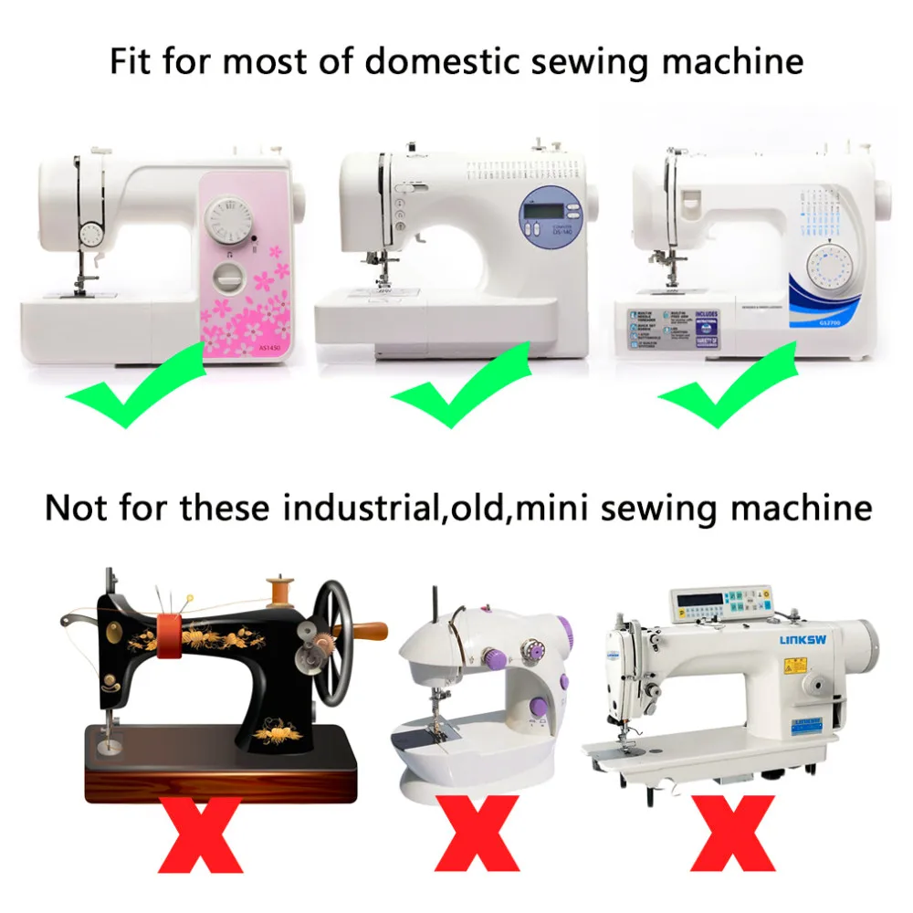 32pcs Home Domestic Sewing Machine Presser Foot Feet Kit Set With Box For Brother Singer Janome DIY Sewing Machine Accessories
32pcs Home Domestic Sewing Machine Presser Foot Feet Kit Set With Box For Brother Singer Janome DIY Sewing Machine Accessories