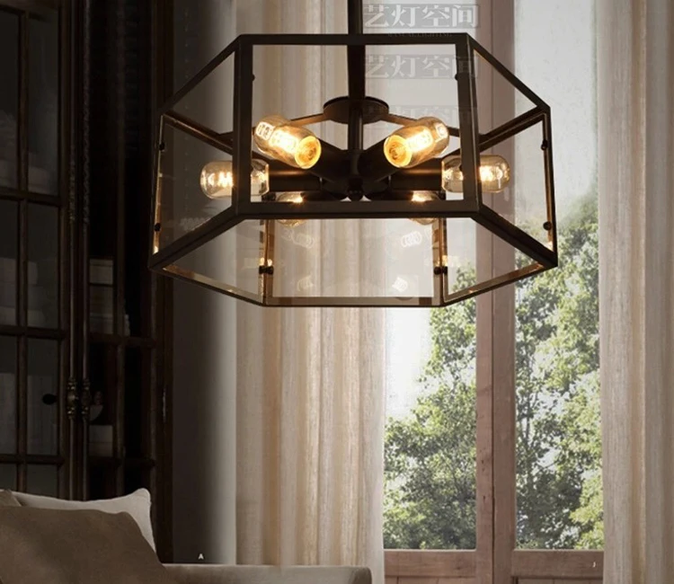American vintage hexahedral glass pendant light fixture DIY home deco dining room 6 pcs E27 edsion bulb loft iron pendant lamp
American vintage hexahedral glass pendant light fixture DIY home deco dining room 6 pcs E27 edsion bulb loft iron pendant lamp