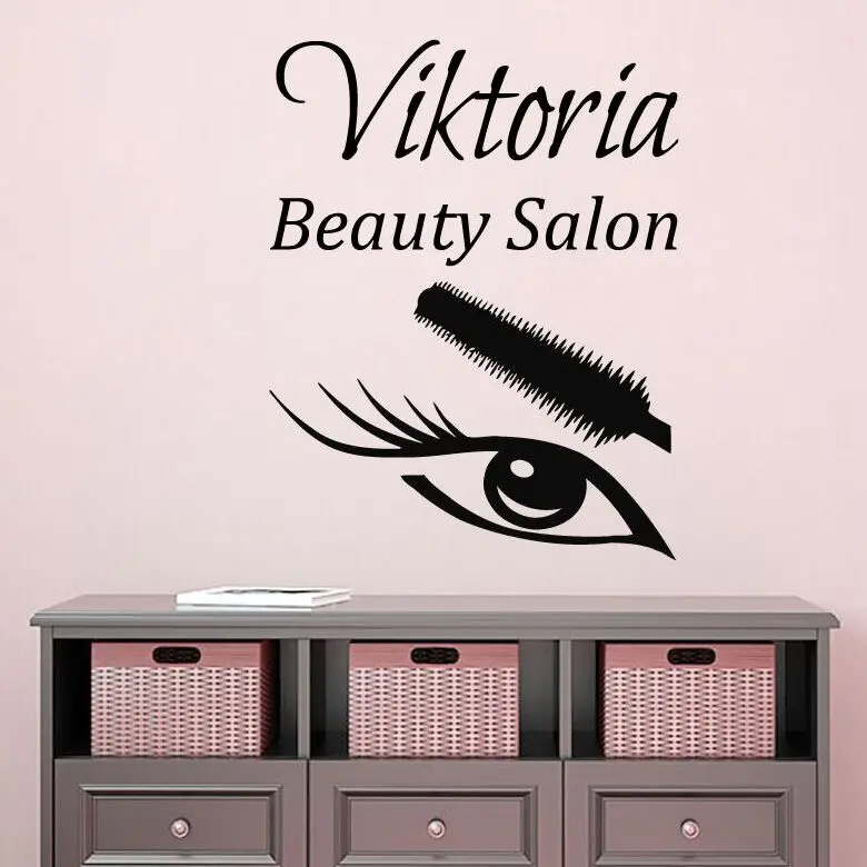 Custom Wall Decal Fashion Girl Make Up Wall Sticker Beauty Salon Decoration Personalized Name Beauty Salon Wall Art Mural AY939
Custom Wall Decal Fashion Girl Make Up Wall Sticker Beauty Salon Decoration Personalized Name Beauty Salon Wall Art Mural AY939