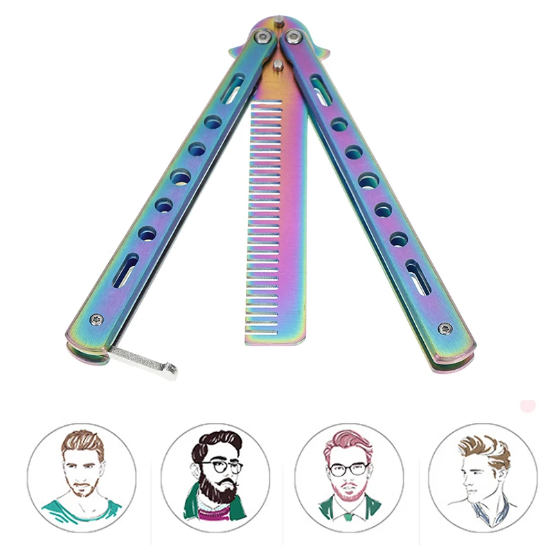 Foldable Comb Stainless Steel Practice Training Butterfly Knife Comb Beard & Moustache Brushes Hairdressing Styling Tool
Foldable Comb Stainless Steel Practice Training Butterfly Knife Comb Beard & Moustache Brushes Hairdressing Styling Tool