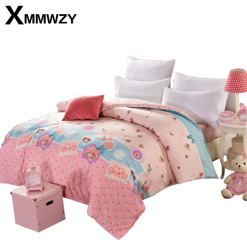 100% Cotton Duvet Cover Love Flowers Printing Quilt Covers Blanket Soft Beding Home Textile Full Queen King Size 160x210cm | Дом и сад