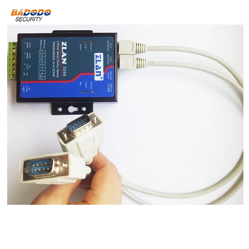 ZLAN5240 2 порта RS232 RS485 RS422 к Ethernet RJ45 преобразователю двойной последовательный