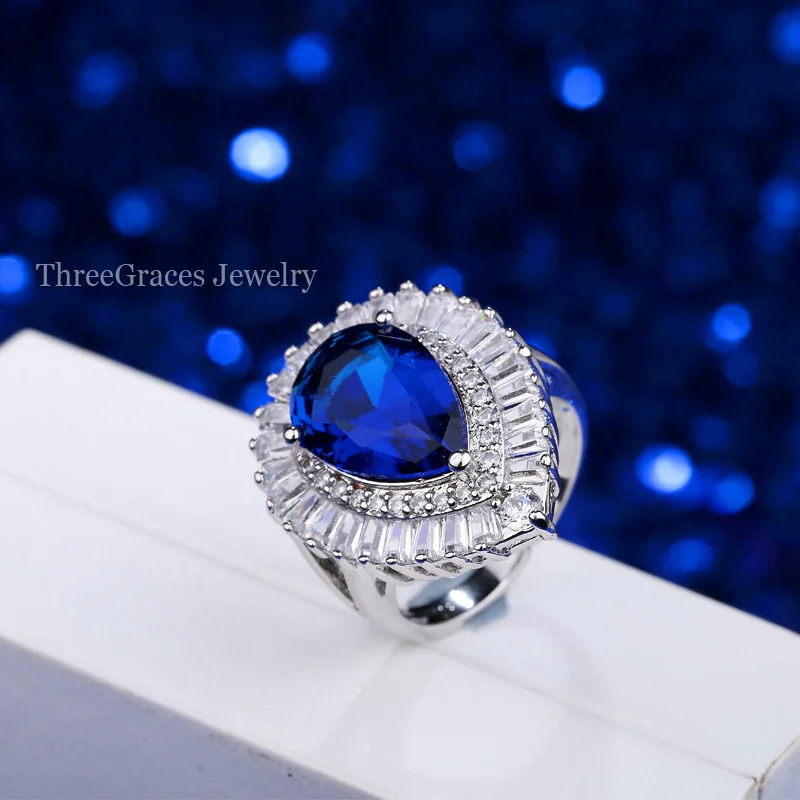 ThreeGraces Luxury Design Big Water Drop Cubic Zirconia Elegant Wedding Rings for Women Silver Color CZ Bridal Jewelry RG039
ThreeGraces Luxury Design Big Water Drop Cubic Zirconia Elegant Wedding Rings for Women Silver Color CZ Bridal Jewelry RG039