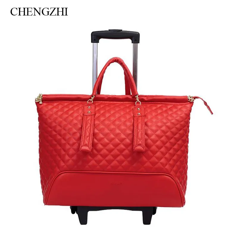 CHENGZHI16 "дюймов женская кожаная сумка тележка счетчик кабина масштабных
