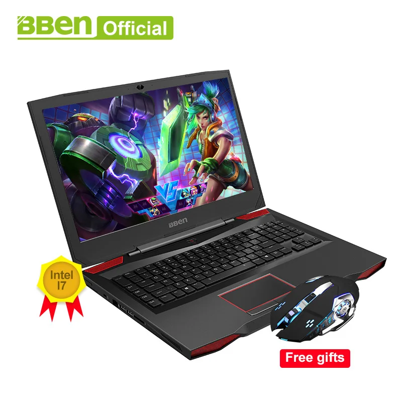 

BBEN G17 17.3 inch Gaming Laptop i7 cpu GDDR5 NVIDIA GTX1060 Windows10 DDR4 32GB+512GB SSD+1TB HDD RGB Mechanical Keyboard