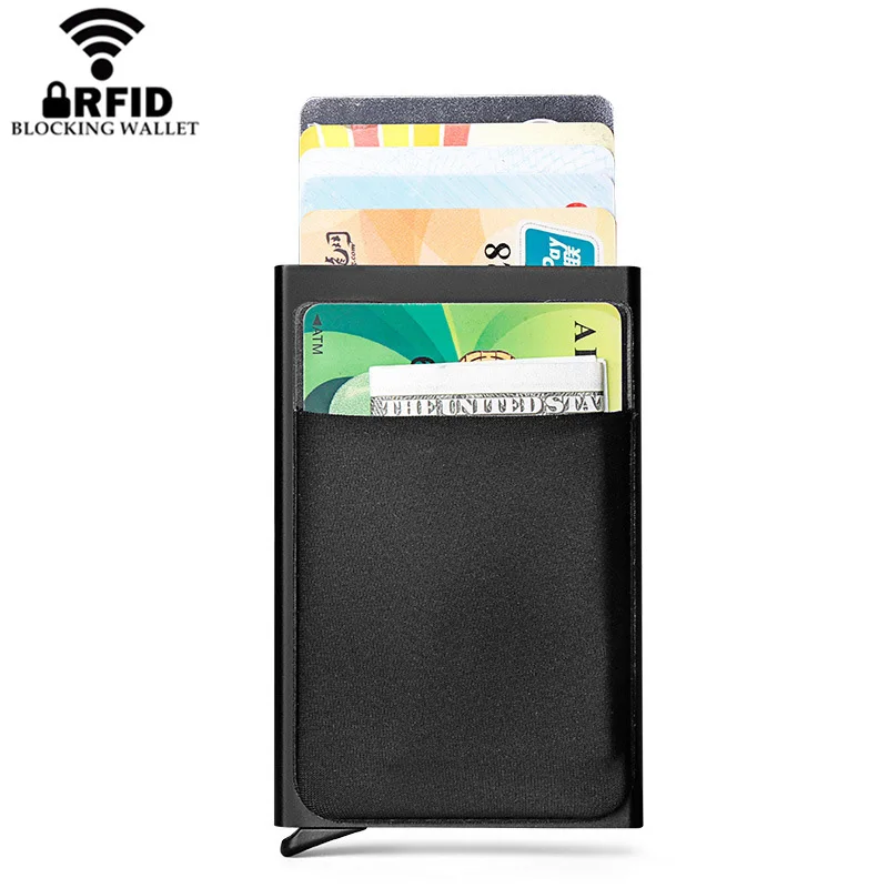 RFID Blocking Mini Metal Wallet With Elastic Lycra Back Pocket Man Aluminum Credit Card Holder ID Card Case Small Purse For Men
RFID Blocking Mini Metal Wallet With Elastic Lycra Back Pocket Man Aluminum Credit Card Holder ID Card Case Small Purse For Men