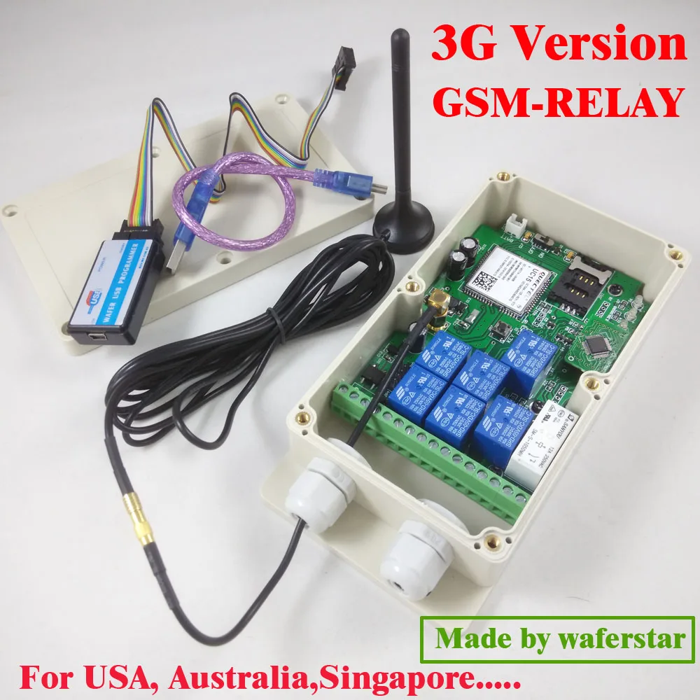 3G версия GSM RELAY семь релейный выход пульта дистанционного управления (DC12V 24V
