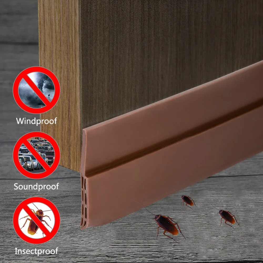 Door Draft Stopper Three layer Under Door Seal Strips Silicone Door Sweep Strip Under Door Draft Blocker for Exterior/Interior
Door Draft Stopper Three layer Under Door Seal Strips Silicone Door Sweep Strip Under Door Draft Blocker for Exterior/Interior