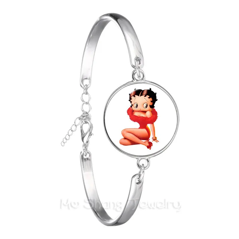 1pcs 18mm Round Glass Cabochon Handmade Betty Boop Bracelet For Women Silver Plated Chain Bangle Creative Gift
1pcs 18mm Round Glass Cabochon Handmade Betty Boop Bracelet For Women Silver Plated Chain Bangle Creative Gift