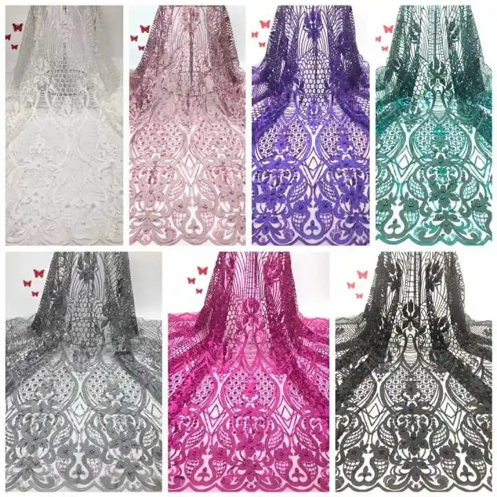 African French Lace Fabric High Quality Beaded Tulle Lace Fabric French Lace Fabric For Wedding JJN366
African French Lace Fabric High Quality Beaded Tulle Lace Fabric French Lace Fabric For Wedding JJN366