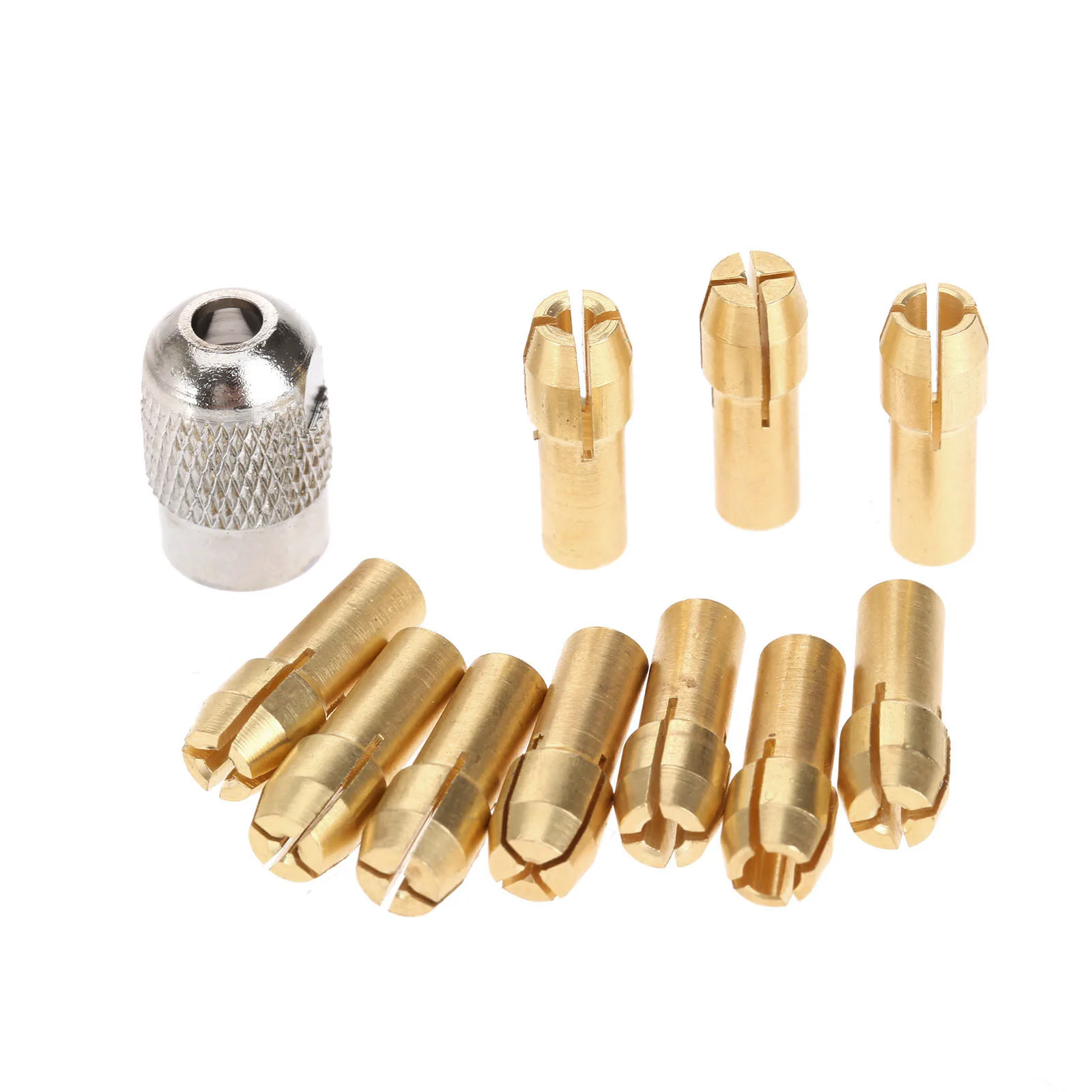 dophee 10Pcs 0.5-3.2mm Brass Collet Mini Drill Chucks 4.8mm Dremel Rotary Tools+1Pc Mill Shaft Screw Cap Power Tool Accessories
dophee 10Pcs 0.5-3.2mm Brass Collet Mini Drill Chucks 4.8mm Dremel Rotary Tools+1Pc Mill Shaft Screw Cap Power Tool Accessories