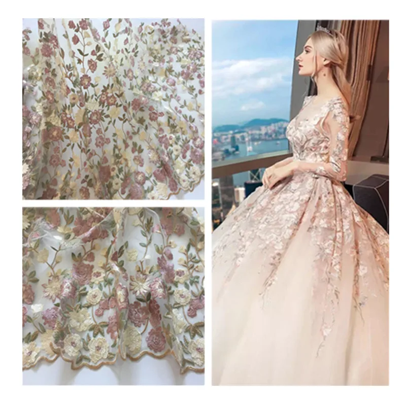 1Yard Mesh Embroidery Fabrics Flower African Lace Material Sew Wedding Evening Dress Cloth Net Fabric Patchwork Diy
1Yard Mesh Embroidery Fabrics Flower African Lace Material Sew Wedding Evening Dress Cloth Net Fabric Patchwork Diy