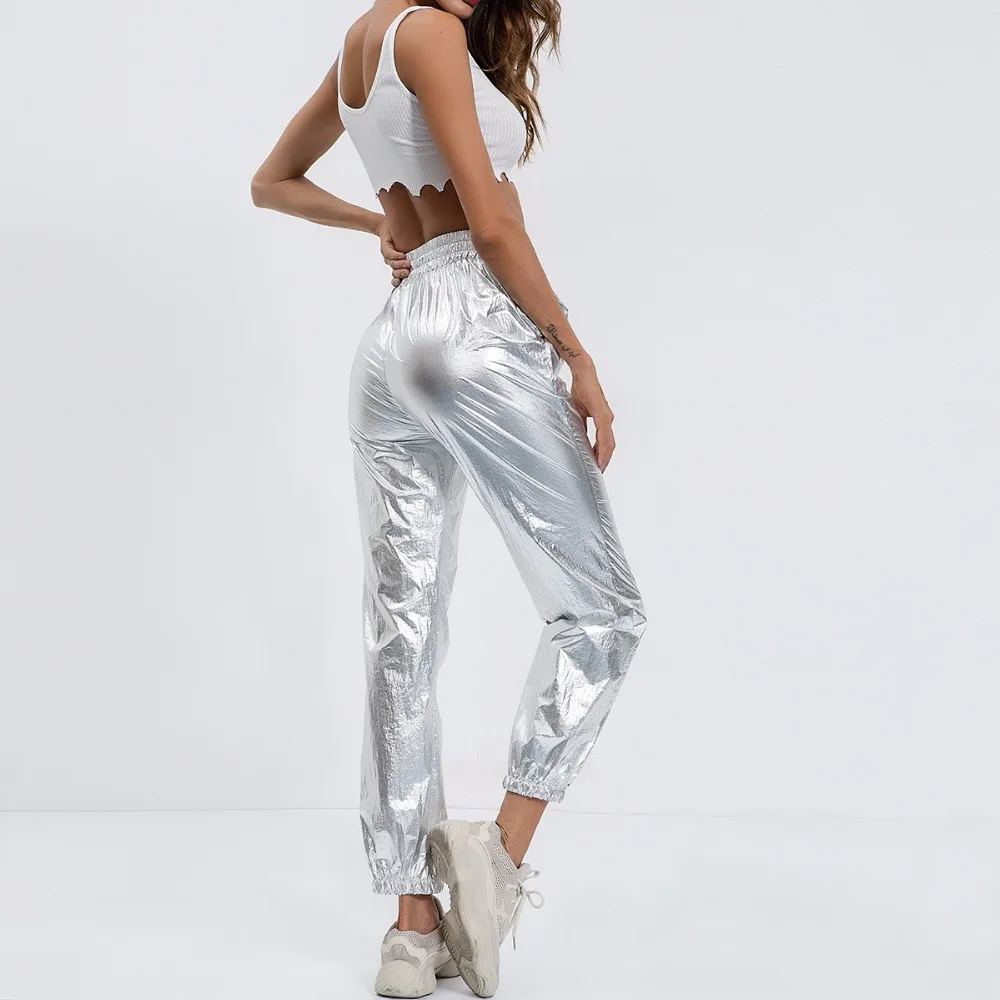 2019 new arrival fashion woman pants women's shining wrinkle sliver high waist pants loose trousers BF style pants streetwear
2019 new arrival fashion woman pants women's shining wrinkle sliver high waist pants loose trousers BF style pants streetwear