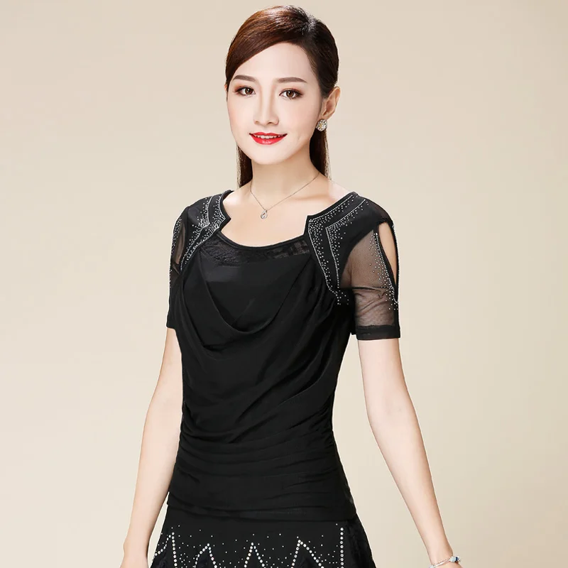 Ladies Latin Dance Suit Women Modern Ballroom Dance Top Girls Dancing Practice Shirt Short Sleeved Suit Shirt B-6540
Ladies Latin Dance Suit Women Modern Ballroom Dance Top Girls Dancing Practice Shirt Short Sleeved Suit Shirt B-6540