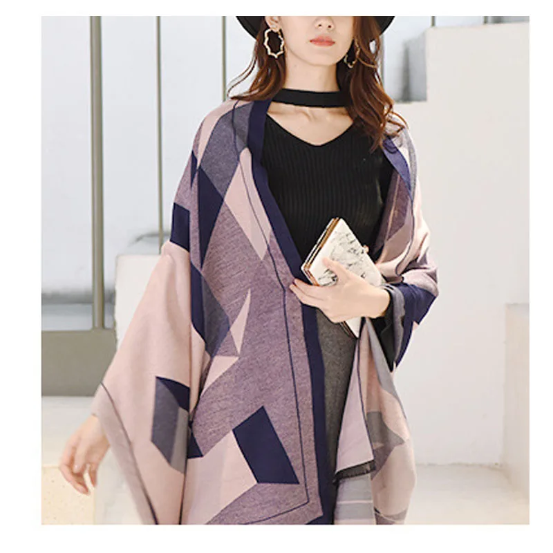 190cm Travel Scarf Women Shawl Geometry Large Size Long Shawl Warm Cashmere Scarves Poncho Cape Wrap Diamond Pattern Blanket
190cm Travel Scarf Women Shawl Geometry Large Size Long Shawl Warm Cashmere Scarves Poncho Cape Wrap Diamond Pattern Blanket