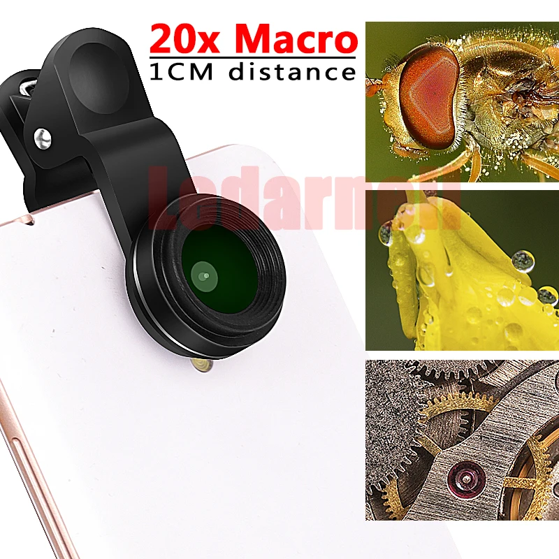 20X макрообъектив для объектив камеры iPhone Профессиональный Супер Макро Для Lense с