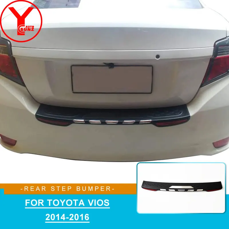 Фото ABS Автомобильный задний бампер протектор наклейка губы для toyota vios sedan 2014 2015 2016