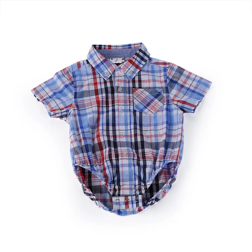 Famuka/качественный Летний комбинезон для маленьких мальчиков Детские рубашки в