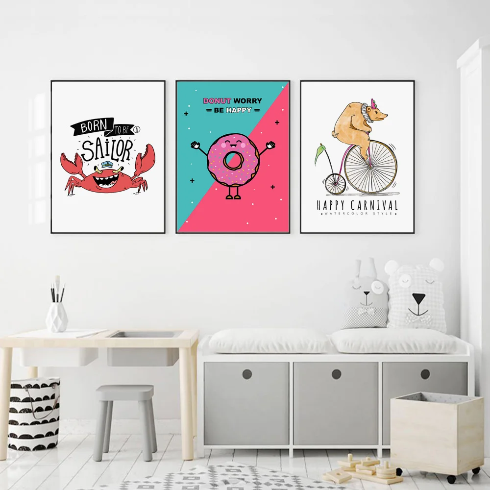 Funny Hand Drawn Crab Donut vintage Bicycle Nordic Posters And Prints Wall Art Canvas Painting Wall Picture Baby Kids Room Decor
Funny Hand Drawn Crab Donut vintage Bicycle Nordic Posters And Prints Wall Art Canvas Painting Wall Picture Baby Kids Room Decor