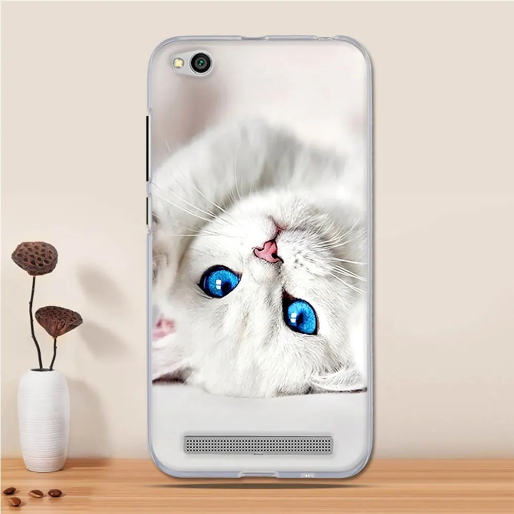 Чехол для Xiaomi Redmi 5A чехол силиконовый с 3d рисунком кошки цветка Мультяшные Чехлы