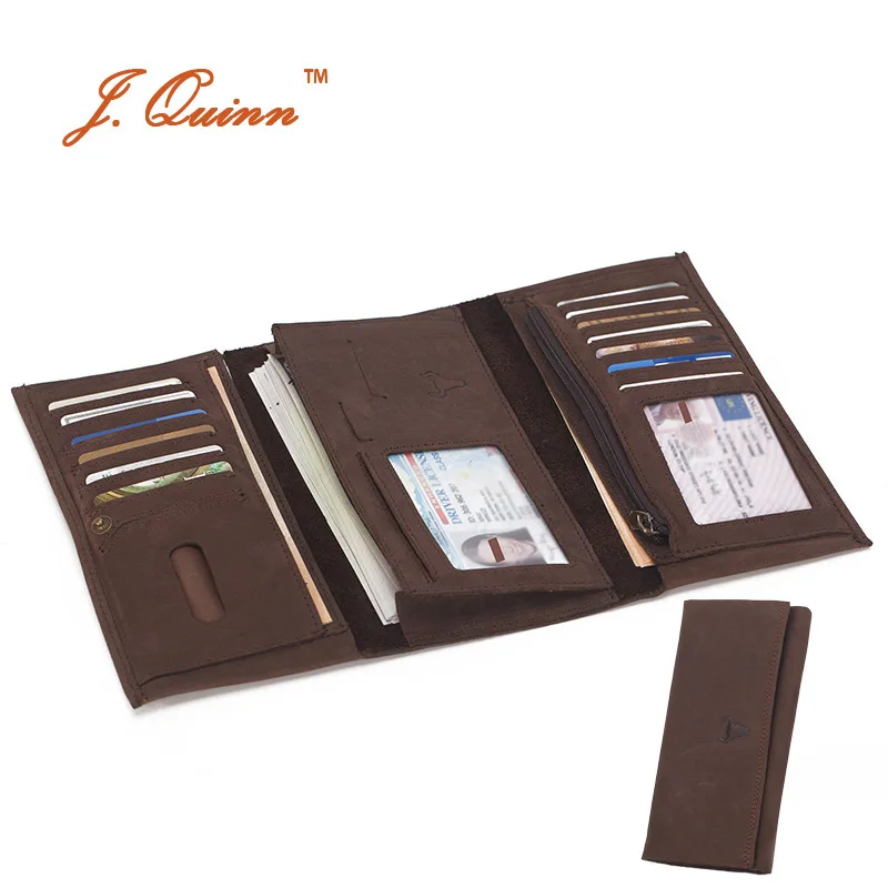 J.Quinn Women Men Vintage Trifold Clutch Wallets Travel Credit Cards SD Zipper Pocket Coin Woman Cow Leather Purse Man Portfolio
J.Quinn Women Men Vintage Trifold Clutch Wallets Travel Credit Cards SD Zipper Pocket Coin Woman Cow Leather Purse Man Portfolio