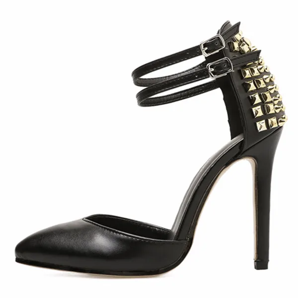 women's sandals with heels punk style high heels sandals shoes gold rivet decor gladiator ladies shoes 11.5 cm pointed toe pumps
women's sandals with heels punk style high heels sandals shoes gold rivet decor gladiator ladies shoes 11.5 cm pointed toe pumps