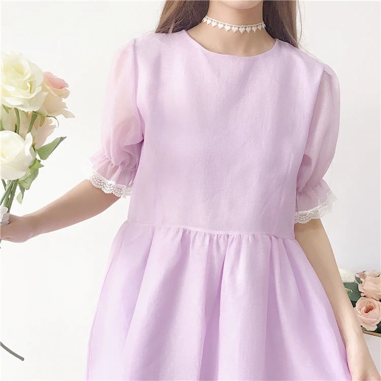 Summer new women's 2018 Korean version of the college style loose short-sleeved long high waist Student Sweet Lolita Dress
Summer new women's 2018 Korean version of the college style loose short-sleeved long high waist Student Sweet Lolita Dress