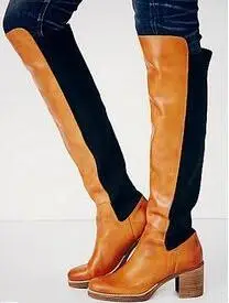New Winter Women Black Gray Orange Color Round Toe Square Heel Slip On Knee High Boots Elastic Plus Size Knight Long Boots Lady
New Winter Women Black Gray Orange Color Round Toe Square Heel Slip On Knee High Boots Elastic Plus Size Knight Long Boots Lady