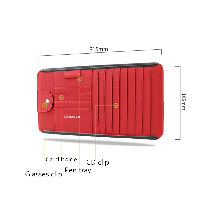 Tefanball Car Leather Multifunction CD Storage Box Car Sun Visor CD Case For DVD Case Glasses Folder Business Card Holder CD Bag
Tefanball Car Leather Multifunction CD Storage Box Car Sun Visor CD Case For DVD Case Glasses Folder Business Card Holder CD Bag