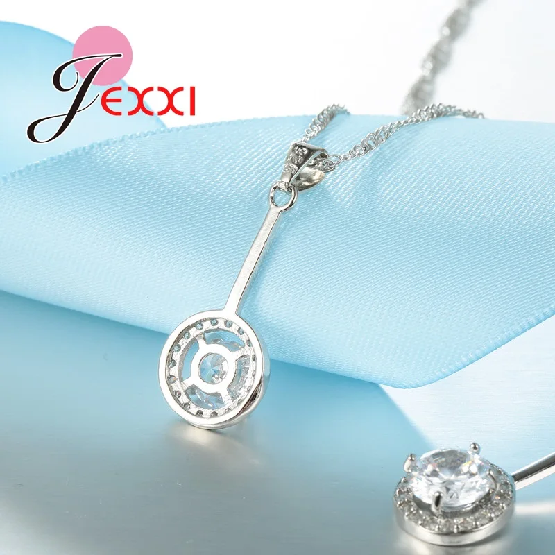 Exquisite Fashion Round CZ Wedding Jewellery Sets For Brides Women Silver Necklace Dangle Earrings Sets
Exquisite Fashion Round CZ Wedding Jewellery Sets For Brides Women Silver Necklace Dangle Earrings Sets