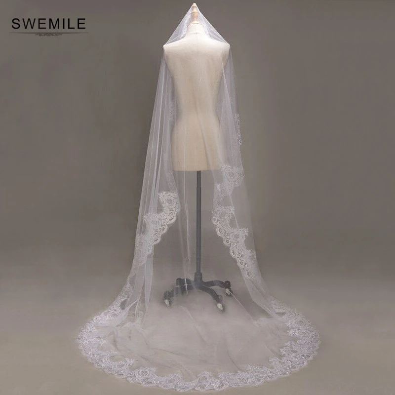 Lace Edge 3 Meter Ivory White Luxury Cathedral Wedding Veil Hot Sale Wedding Accessories Long Bridal Veils velos de novia
Lace Edge 3 Meter Ivory White Luxury Cathedral Wedding Veil Hot Sale Wedding Accessories Long Bridal Veils velos de novia