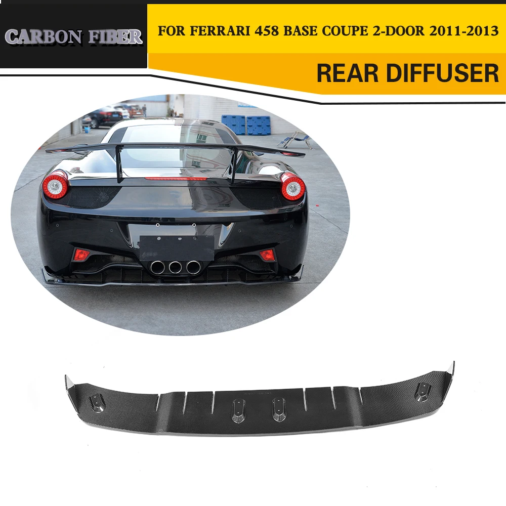 Carbon Fiber Rear Bumper Exhaust Diffuser Lip for Ferrari 458 Italia Spider Coupe 2 Door 2011-2013 Convertible Car Styling
Carbon Fiber Rear Bumper Exhaust Diffuser Lip for Ferrari 458 Italia Spider Coupe 2 Door 2011-2013 Convertible Car Styling